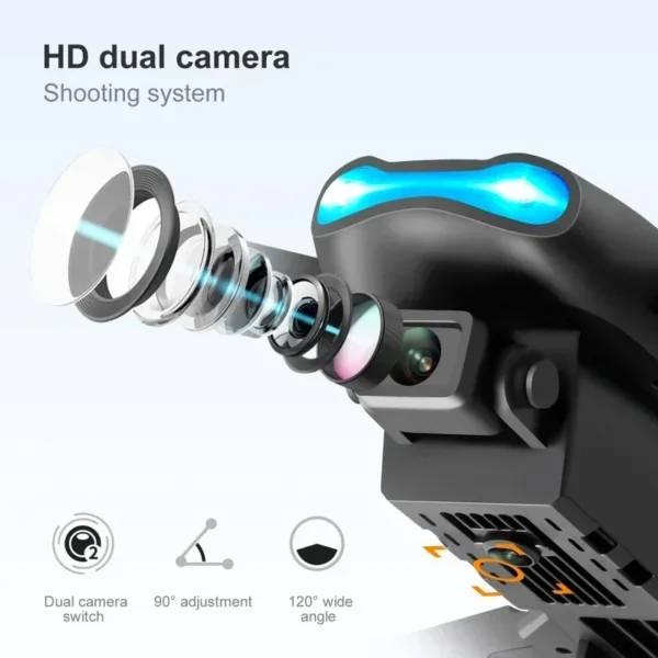 New E99 K3 Mini Drone 4K Professional Dual HD Camera Three Sided Obstacle Avoidance WiFi FPV Foldable Quadcopter Sell Apron - 图片 5