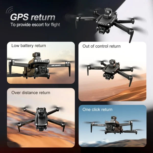 For Xiaomi V198GPS Drone ESC 8K Profesional HD Camera Brushless Obstacle Avoidance Aerial Optical Foldable Quadcopter Mini Dron - 图片 5
